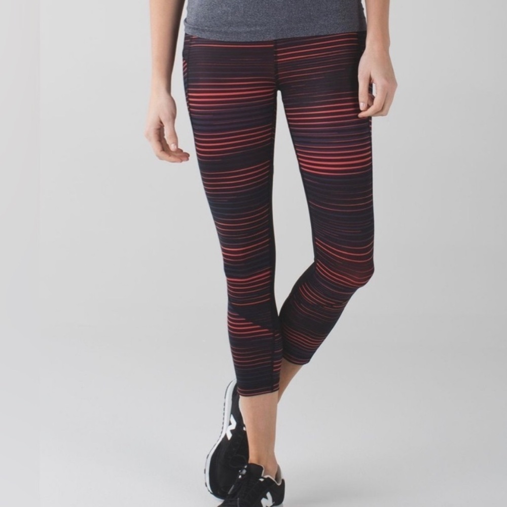 Lululemon Pace Rival Crop *Full-On Luxtreme Twisted Dune Alarming Black